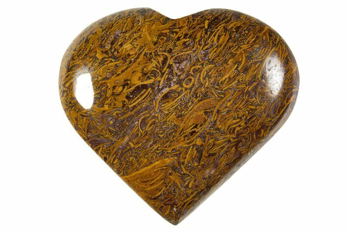 Polished Miriam Jasper Heart - India #343135